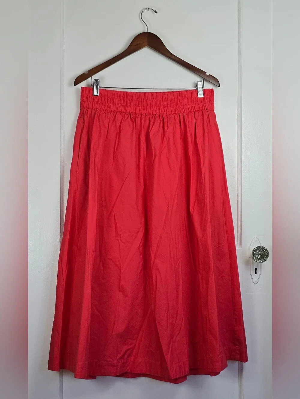 GAP Pink Cotton Midi Skirt With Pockets Like New L
